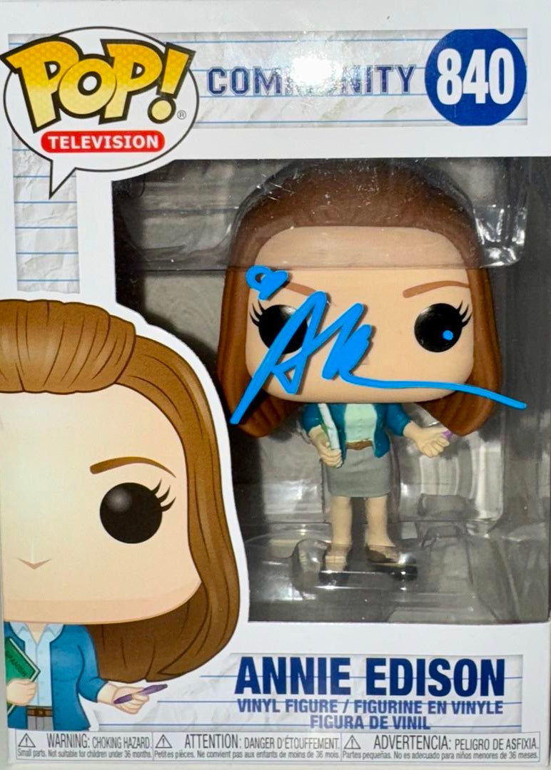 Alison Brie Signed Funko Pop #840 "Annie Edison" (Community) - Beckett COA
